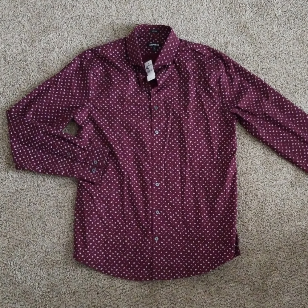 NWT Express Men's Extra Slim Dress Shirt